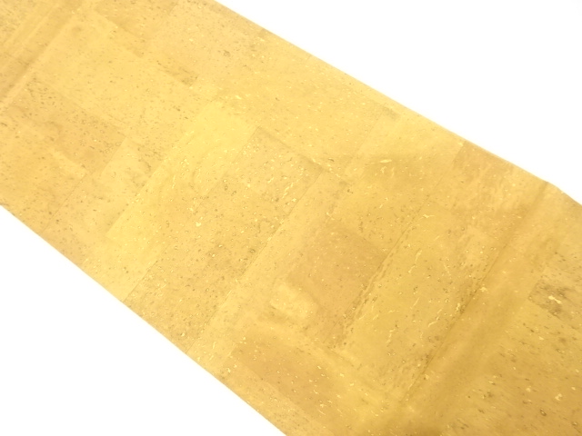 幾何学にのり散らし模様織り出し　袋帯